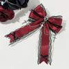 Заколка для волос в стиле готической лолиты, черный бант из ленты, модные заколки для волос для женщин