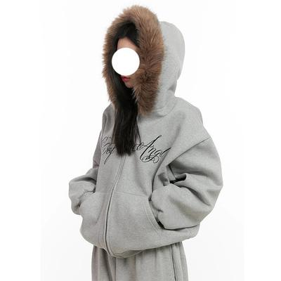 Европейский и американский осенне-зимний милый худи с принтом в стиле ретро, уличный тренд, с длинными рукавами