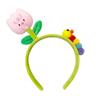 Bean Sprout Flowers Headband Cartoon Plush Flower Hair Hoop Cute   Daily