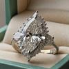 European and American New Horse Eye Proposal Zircon Ring for Women, Elegant, High End, Light Luxury Zircon Accessories
