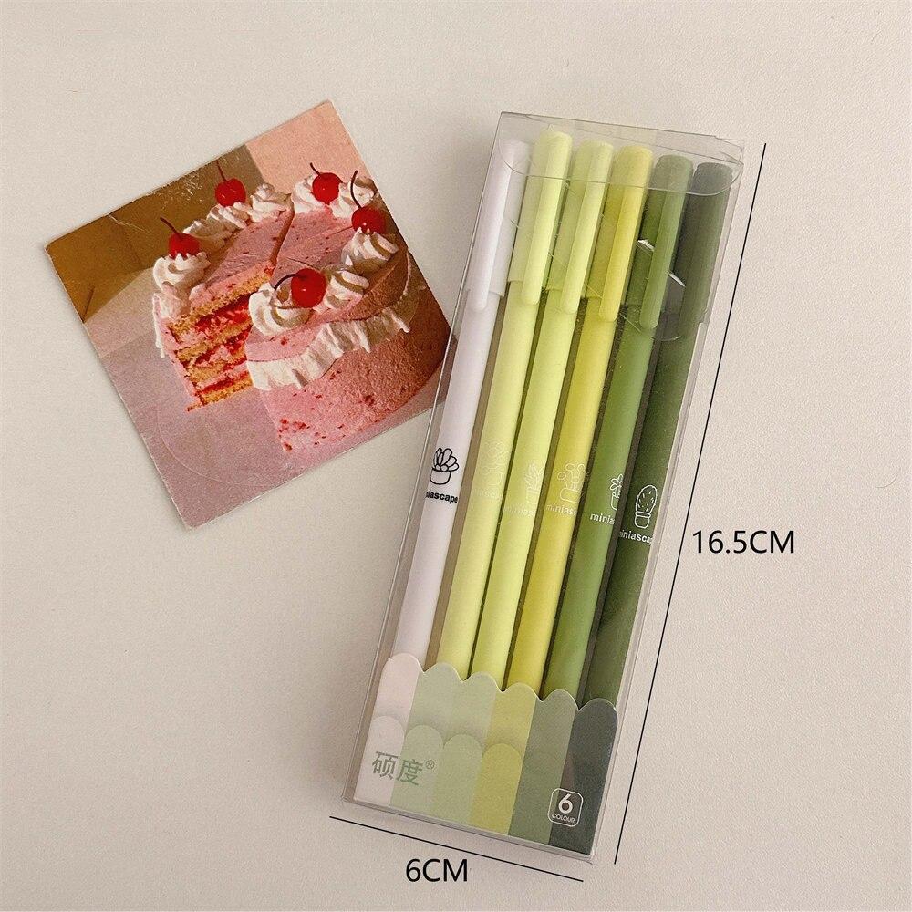 4/5/6/7/set Ins Simplicity Gel Pen Korean Solid Color 0.5MM Black Cute Pens Lovely Stationery Pens School Student/Office Supplies