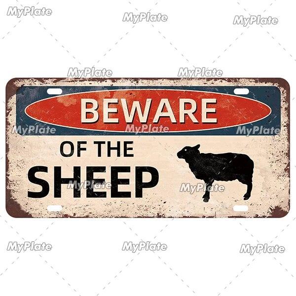 [MyPlate] Ретро Остерегайтесь животных, номерной знак, предупреждающий жестяной знак, металлический знак, табличка, украшение для дома, магазин, бар, паб, плакат, металлическая стена