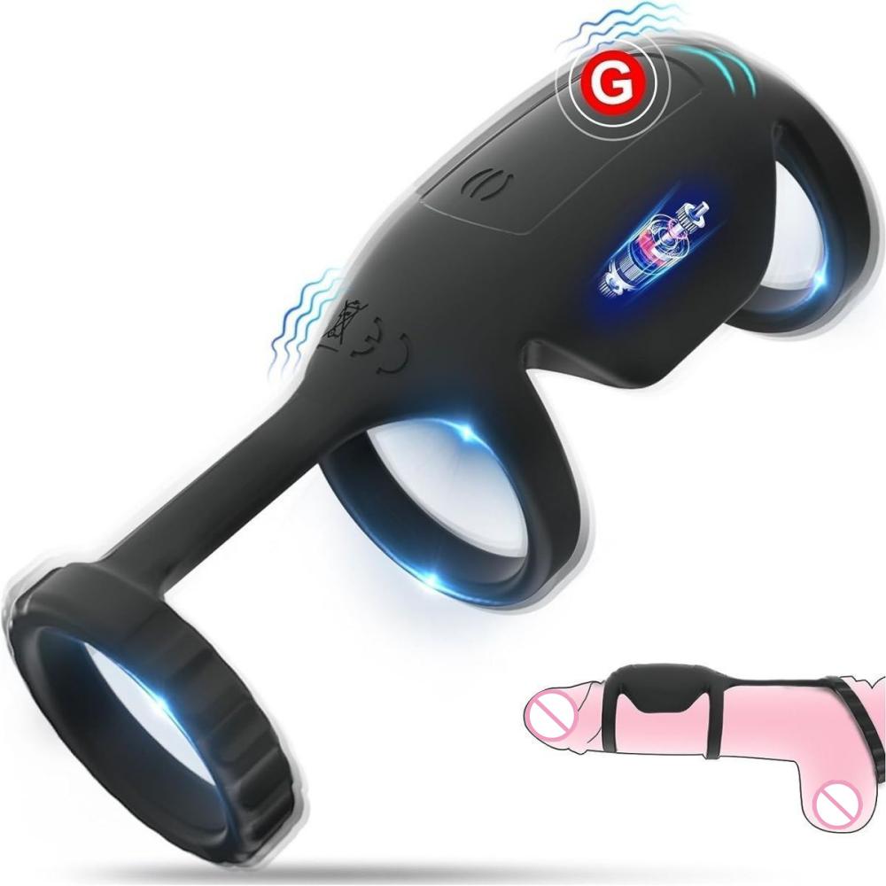 Мужское Вибрирующее Кольцо на Пенис Задержка Эякуляции Кольцо на Пенис Массажер для Эрекции Пениса Стимуляция Клиторальной Точки G Эротические Продукты