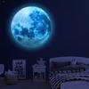 Светящаяся в темноте наклейка на стену Луна для детской комнаты 3D Космическая планета наклейка на стену Гостиная Домашние наклейки
