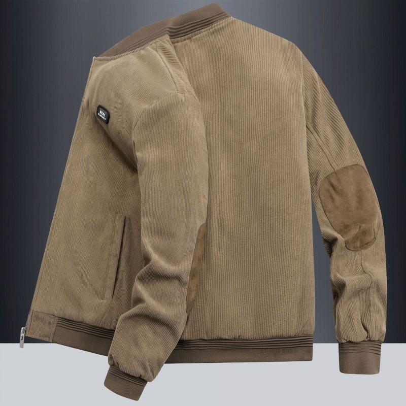 Mens Corduroy Winter Jacket Thick Warm Short Workwear Style Casual Outerwear Youth