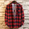 Men's Classic Long-sleeved Lapel Casual Plus-size Plaid Shirt
