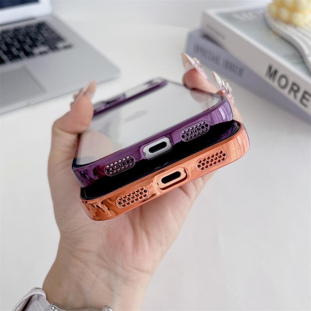 TPU Plating Translucent Soft Case For iPhone 17 16 15 14 13 12 11 Pro Max Plus Air Lens Film Protective Shockproof Cover