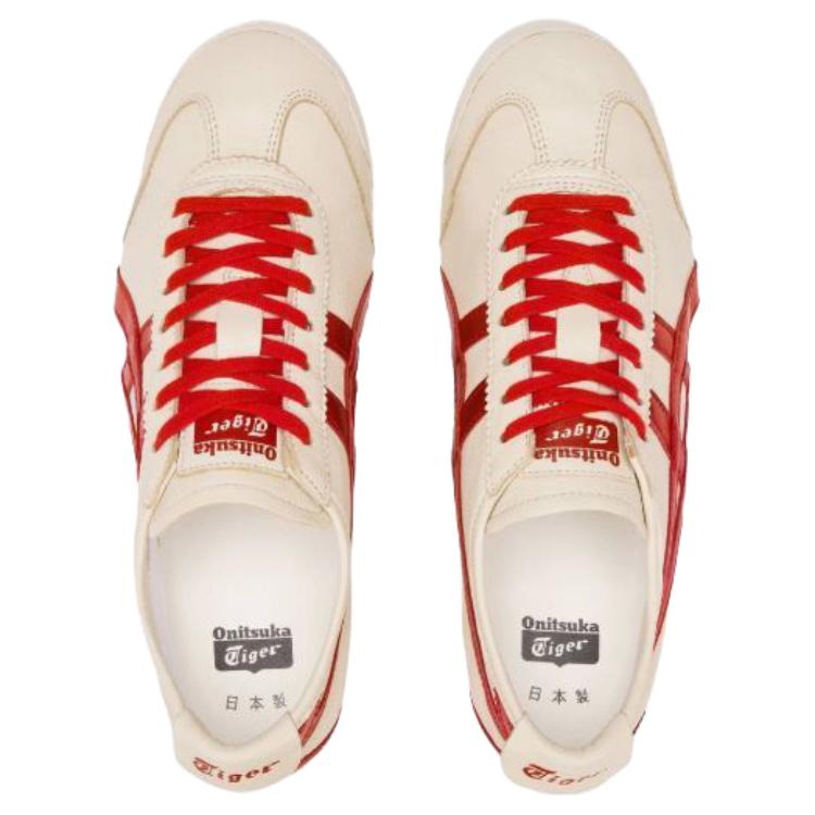 ONITSUKA TIGER MEXICO 66 Тренировочные кроссовки Армии Германии Унисекс Бежевый Красный 1183C522-200