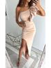 2023 European & American Sexy Slim Slit Dress – Colorful Wrap Evening Dress for Women