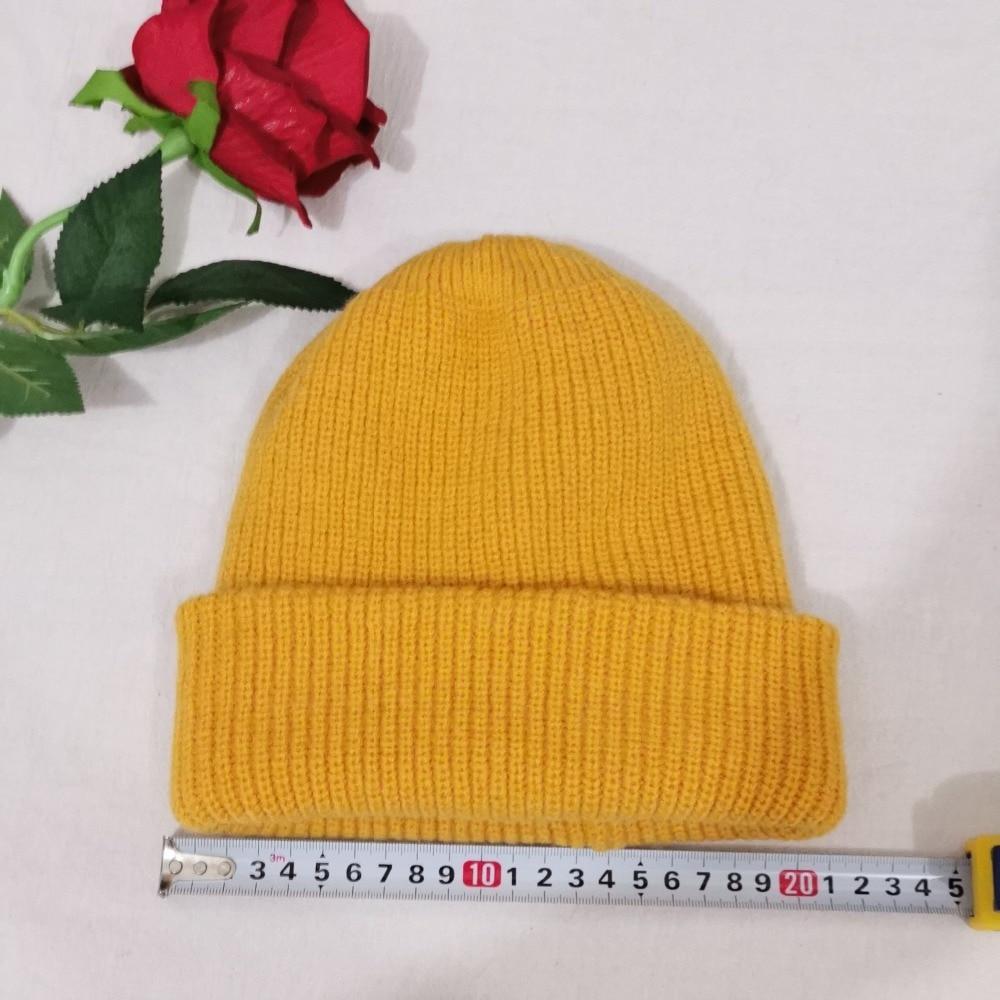 New Winter Hats For Woman Casual Candy Color Beanie For Women High Quality Warm Knitted Hat Streetwear Outdoor Woolen Hat