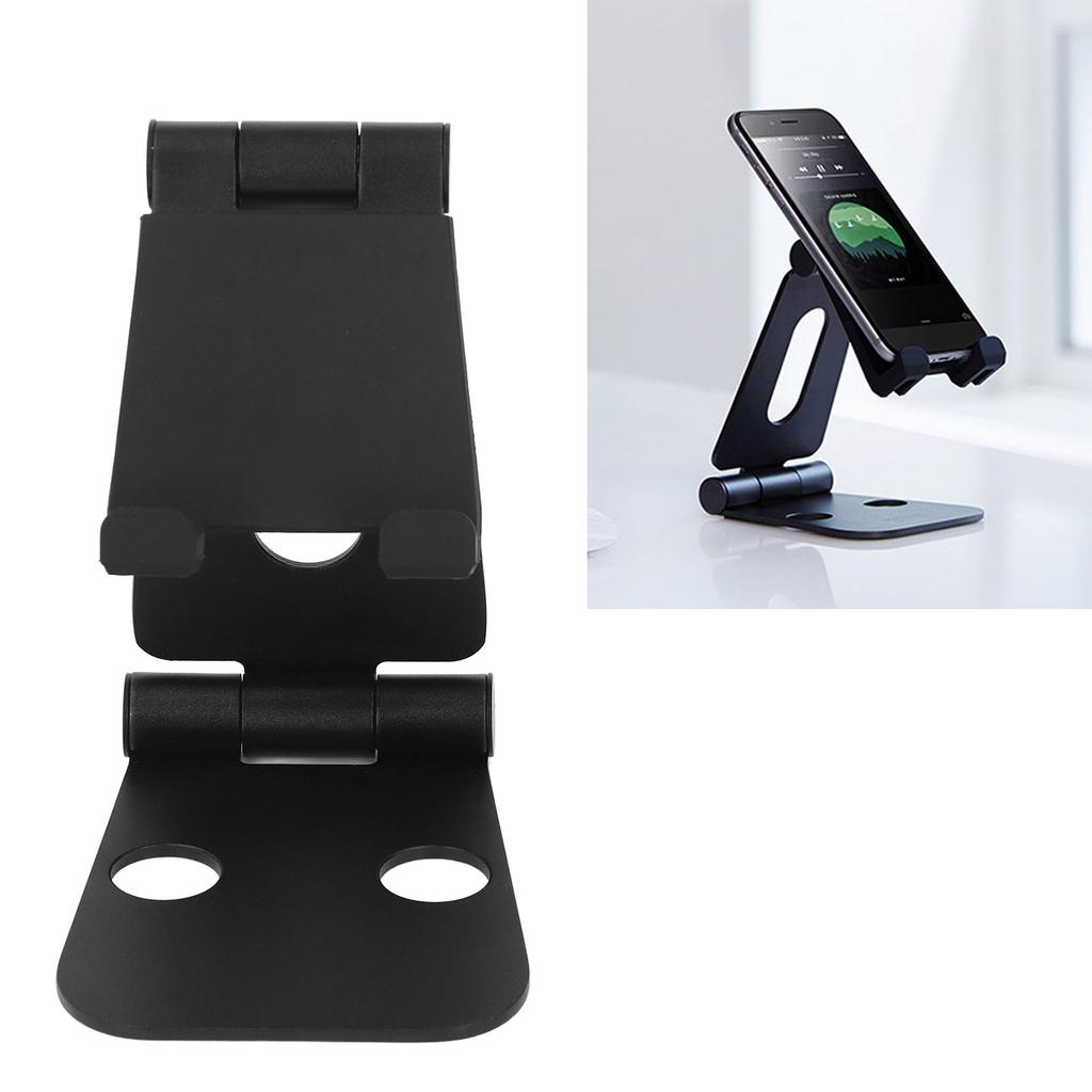 Подставка для телефона складная портативная черная двойная L-образная эргономичная конструкция настольная подставка для телефона для улицы