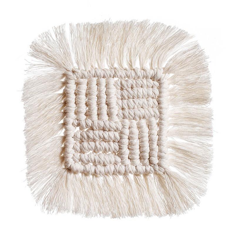 Новый DIY богемный настольный коврик из хлопка с оплеткой макраме, подставка для столовых приборов, подставка для чашек, изоляционная подставка для кухни, столовой, та