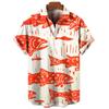 Men's Hawaiian Shirts 3D Print Fish Graphics Fashion Button Short Sleeve Lapel Streetwear Hawaiian Blouse Shirts for Men Summer