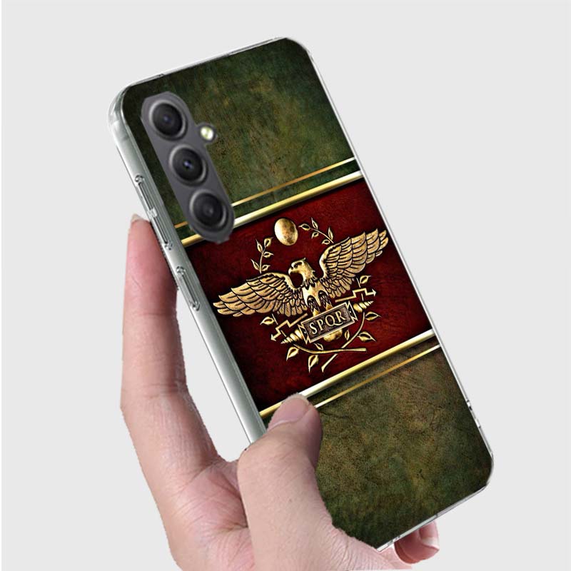 SPQR Roman Imperial Legionv Phone Case for Samsung A16 A26 A36 A56 A17 A37 A57 A07 A06 A02S A03 A04S A05S Galaxy Note 20 10 A50S