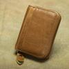 European Retro Real Leather Mens RFID Credit Card Holder Organ ID Cards Cases Slim Coins Small Change Keys Zipper Wallet