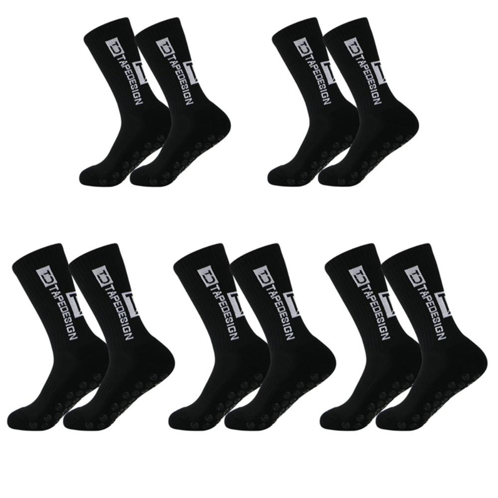 5/6 Pairs Dispense Men Sports Sock Breathable Mid Calf Socks High Quality Soccer Tube Socks Outdoor