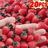 5-20 шт. Клубничные смоляные кулоны-шармы Фруктовые модные кулоны для сережек, браслетов, аксессуары для изготовления украшений 1,6x2,5 см
