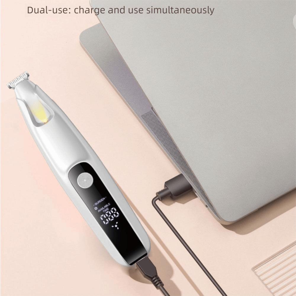 Fully Waterproof Pet Paw Hair Clippers LED Electric Dog Hair Remover Cats  Foot Shaver  Pet Care