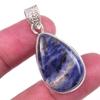 Подвеска из чистого серебра 925 пробы с натуральным содалитом ручной работы 1,50 дюйма S9s43