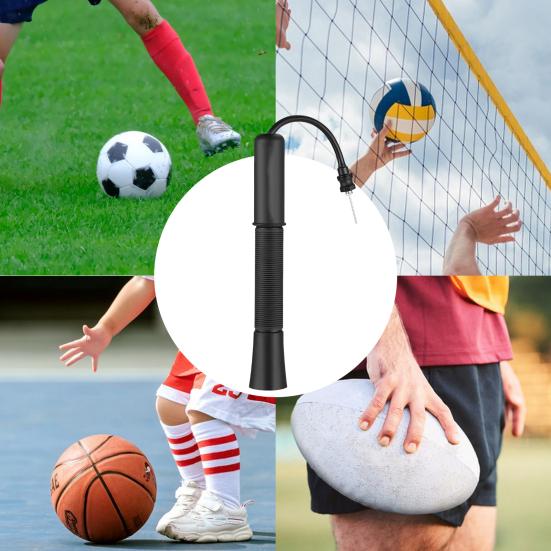 Sports Ball Pump Portable Air Pump Ball Inflator with Needle Storage Push And Pull Inflating System Hand