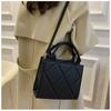 Unique Small Square Shoulder Bag for Women  Crossbody Bag with Zipper  PU Soft Face Shopping Bag  Fashion Trend