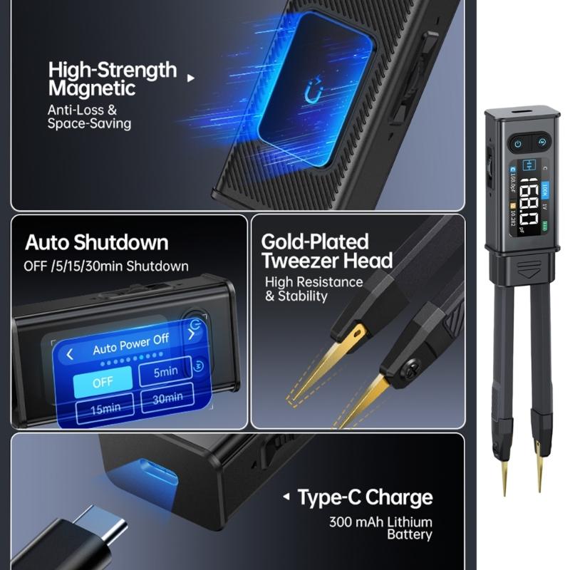 Advanced Easy to Carry Bridge Meter with High Stability ABS for Resistance Capacitance Inductance Diodes Voltage Testing