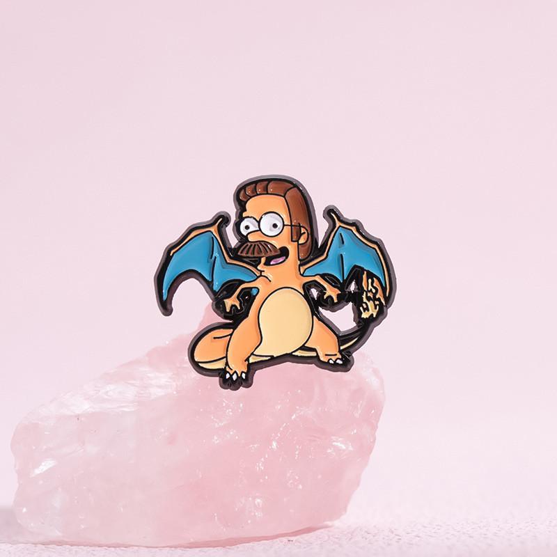 Уникальный значок-брошь в стиле мультфильма, серия аниме-питомцев, с причудливым дизайном черепахи