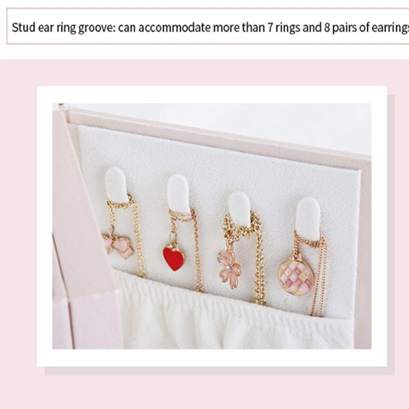 Portable S/M/L Size Jewelry Box Multi-Functional PU Jewelry Case for Rings Earrings Necklaces Accessories Travel Jewelry Box