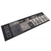 Washable Kitchen Mat Black Coffee Print 45x150 Cm Velvet