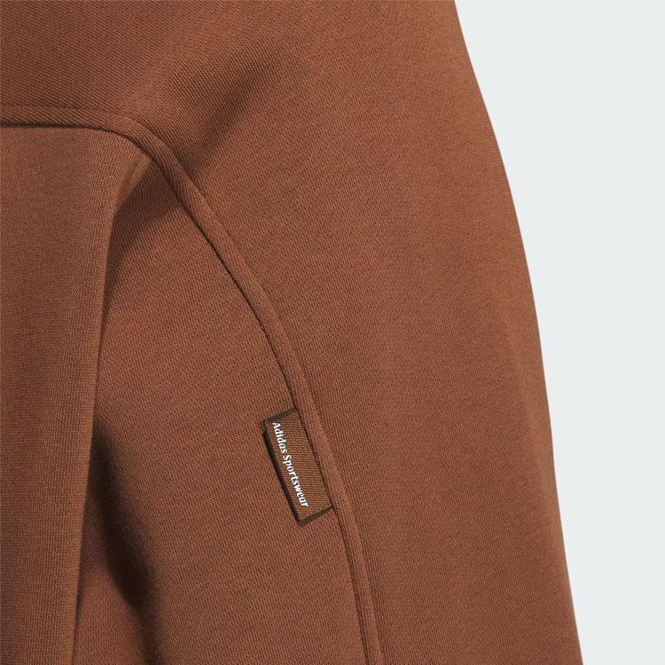 Adidas Маленькая флисовая куртка с логотипом на молнии, женская верхняя одежда, коричневая IX6794