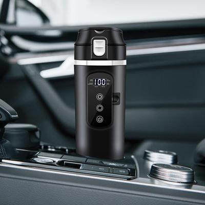 500 мл портативный электрический автомобильный чайник 12 В/24 В ЖК-дисплей нагревательная автомобильная чашка кофеварка кипятильник бутылка нагревательная кружка