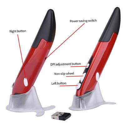 Беспроводная оптическая ручка 2,4 ГГц, регулируемая оптическая ручка-презентер с разрешением 500/1000 точек на дюйм для ПК Android