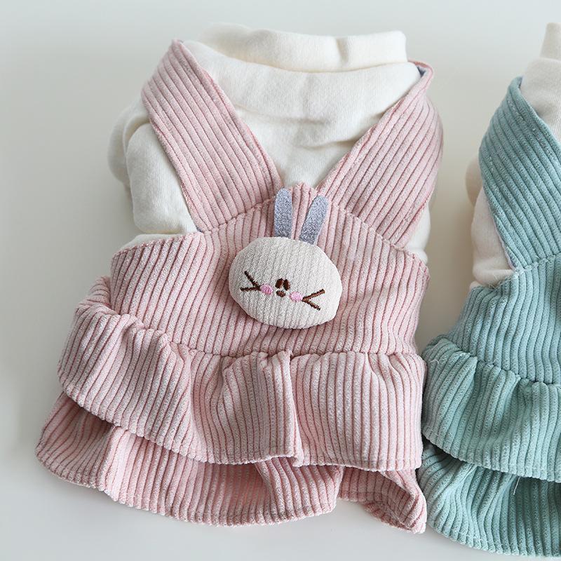 Бархатная юбка на подтяжках Nini Rabbit, осень/зима 2023, одежда для кошек, одежда для домашних животных, одежда для собак, платье для собак, одежда для домашних животных