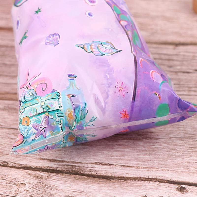 50Pcs Mermaid Party Candy Bags Biscuit Packing Bag Mermaid Birthday Gift Bag