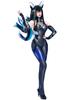 Miccostumes Adult Anime Game Sleeveless Halterneck Bodysuit and Leotard Outfit Cute and Cosplay Black Women's Goddess-Style Set, Moe, Open-Neck,