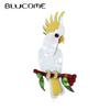 Handmade Acrylic Animal Parrot Brooches for Women Men Lovely Sitting Pet Casual Party Pin Gifts Jewelry Accessories