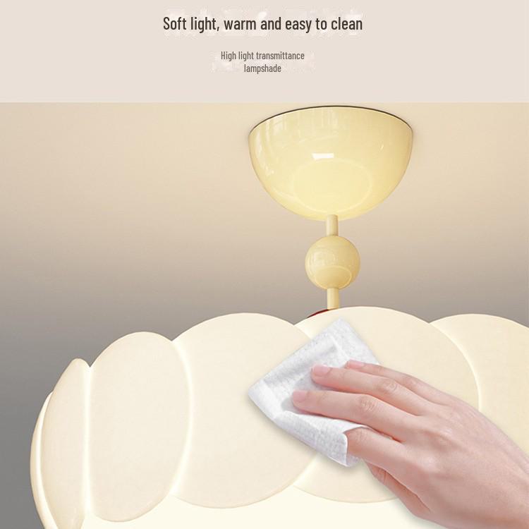 Потолочный светильник кремового цвета во французском средневековом стиле для главной спальни и детского кабинета - полный спектр защиты глаз