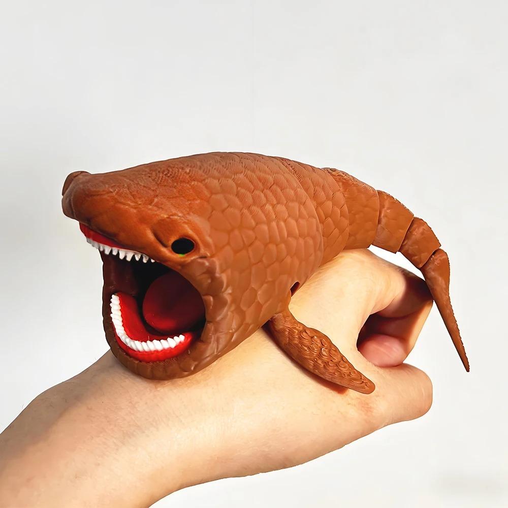 Блуп Морское Чудовище 3D Печатная Гибкая Сочлененная Игрушка-Антистресс – Пожиратель Морей Глубоководное Существо Коллекционная, Настольная Игрушка для Снятия Стресса