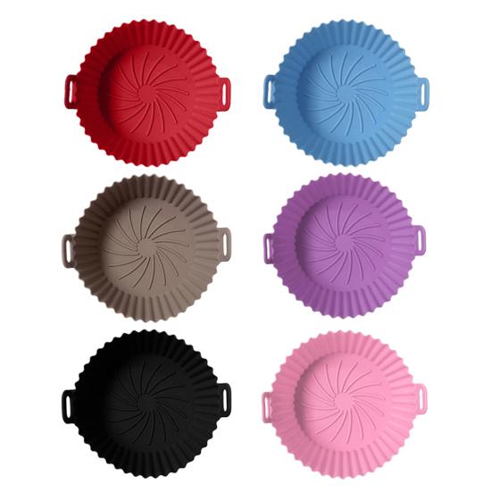 Силиконовый вкладыш для фритюрницы Yousheng, круглая антипригарная корзина для фритюрницы, жаропрочный противень с канавками для слива масла