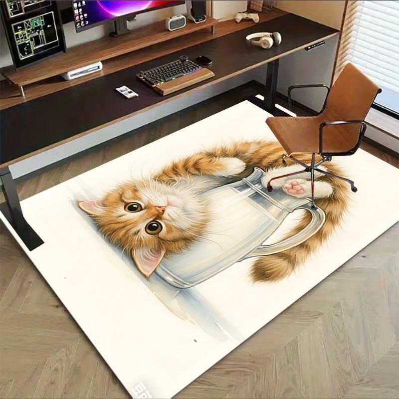 1 шт. кошачье молоко Очень большой нескользящий ковер для пола, Офис, семья, спальня Большой ковер для помещения, Ковры для помещений, Яркие цвета