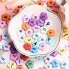Мода DIY ремесла цветок красочные буквы акриловые бусины кулон для изготовления ювелирных изделий браслет ожерелье 20 шт. 12 мм