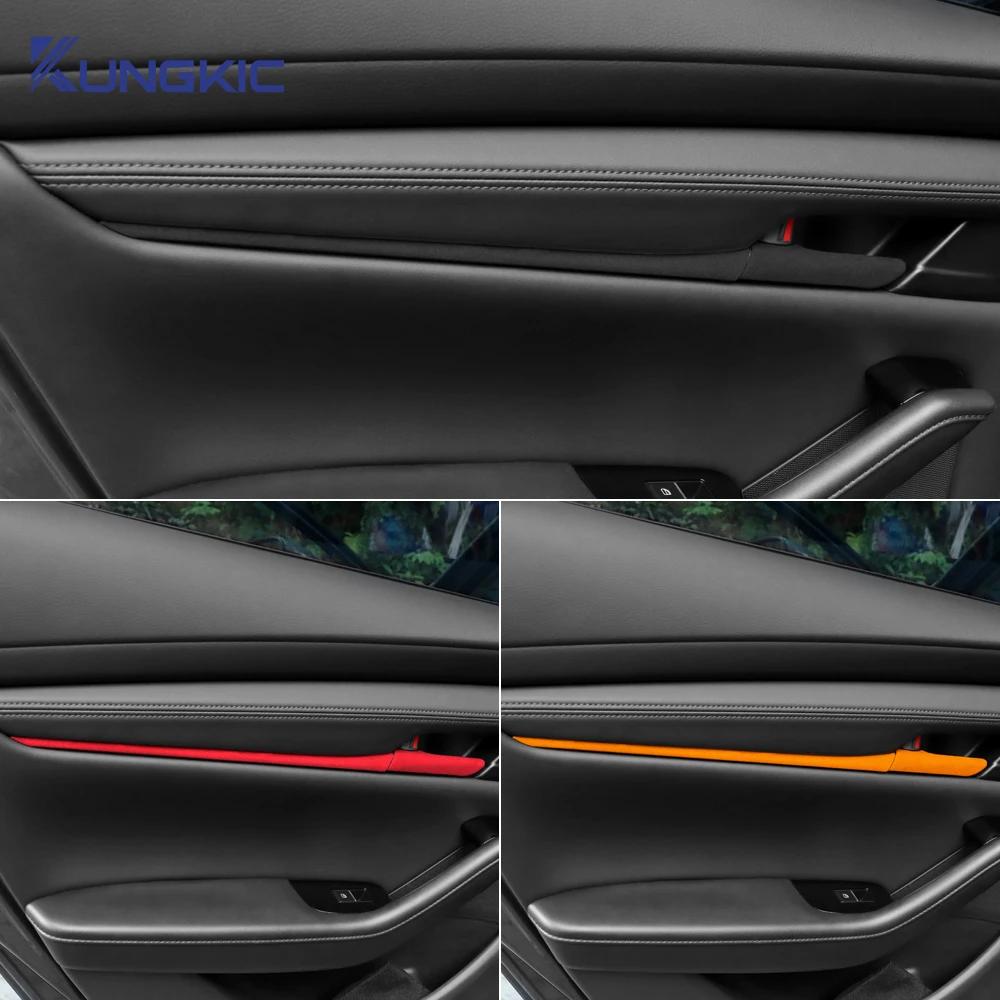 Suede Door Handle Frame Sticker Trim for Mazda 3 BP Axela 2019-2025 LHD RHD Interior Accessories