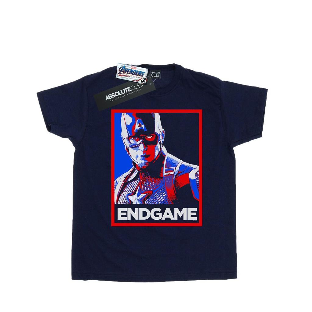Marvel Mens Avengers Endgame Captain America Poster T-Shirt