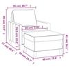 Yellow Velvet Armchair with Footstool 60 cm