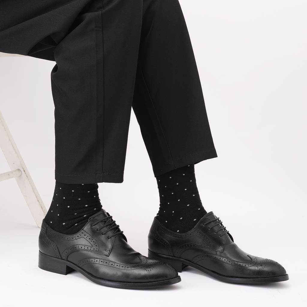 5 пар мужских носков для костюма большого размера, высококачественные носки до середины голени из гребенного хлопка, черные, с крутым ромбовидным узором, дышащие, повседневные носки для мужчин