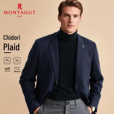 Мужской клетчатый пиджак MONTAGUT в стиле business casual