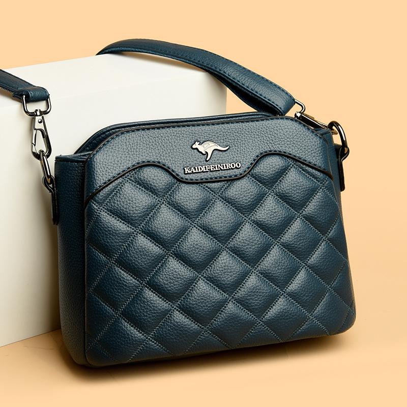 Мягкая кожаная женская сумка, сумка-мессенджер, женская сумка через плечо, женская модная маленькая квадратная сумка для мам