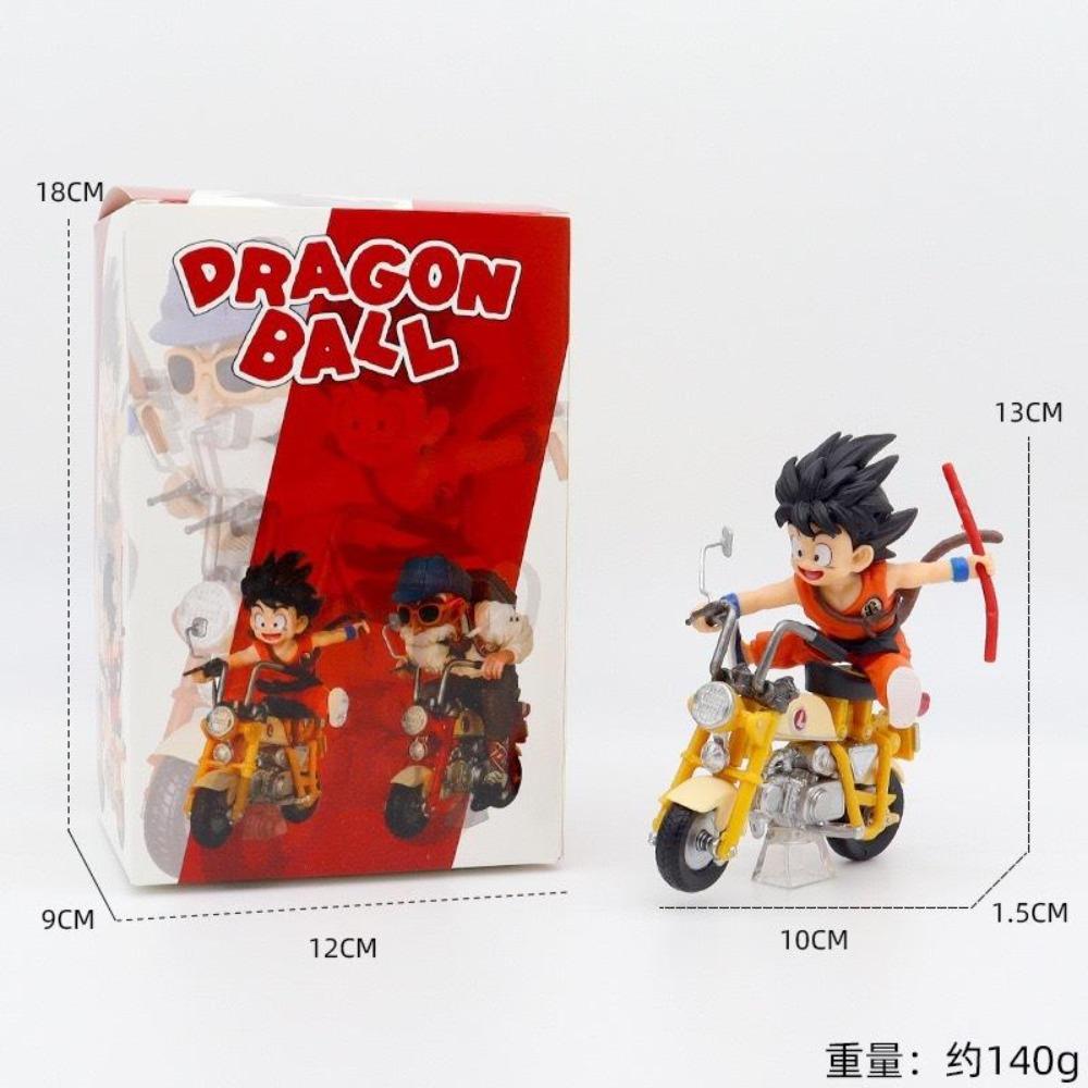 Фигурки Мотоциклов Сон Гоку и Мастера Роши из Dragon Ball Z Настольный Декор для Автомобиля Милые Коллекционные Модели Игрушки Подходят для Коллекции Фанатов Аниме Подарки