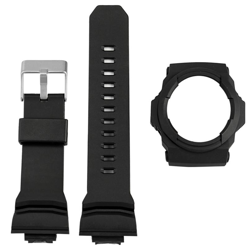 Корпус Часов Ремешок для Casio G-SHOCK GA-150/200/201/300/310/GLX100 Защитная Оболочка Смола Резиновый Ремешок Браслет Аксессуары Инструменты