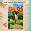 Beach TowelShaun the Sheep Custom Name Text Personalized Soft Towel for Beach Pool Indoor Home Decor Gift